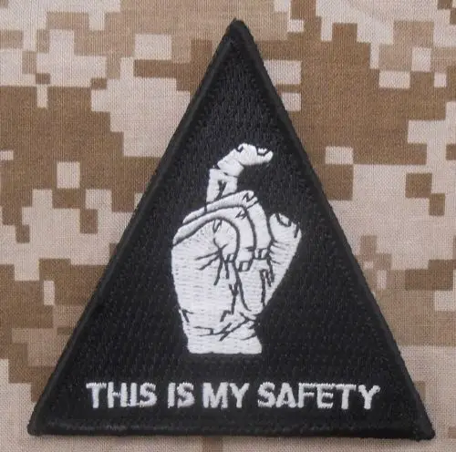 ESTE es mi parche de seguridad dedo dorado Sir BLACK HAWK BADGE del ejército marca SWAT FASTENER parche de seguro para mochila chaqueta