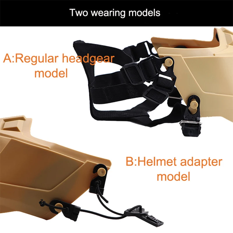 Máscara táctica Airsoft para exteriores, máscara protectora de guerrero de hierro de media cara para Paintball, protección para tiro, máscara bucal, equipo de caza - imagen 5