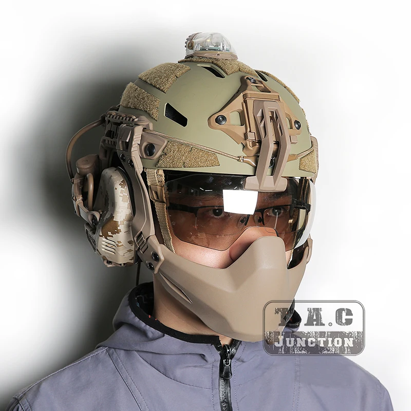 Visor táctico DE brazo fijo para casco, gafas antiniebla, Compatible con L4 Wilcox, cubierta para Airsoft War, marco DE juego - imagen 2