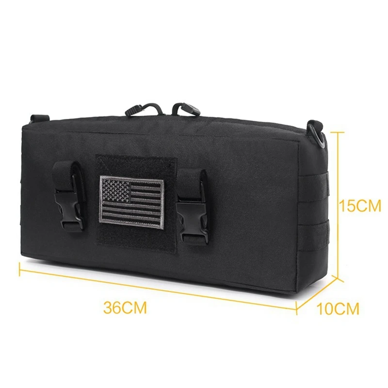 Bolsa táctica Molle de nailon para pistola, funda militar para Rifle, Airsoft, caza, pesca, Rifle de tiro, mochila con correa para el hombro, 36cm - imagen 5