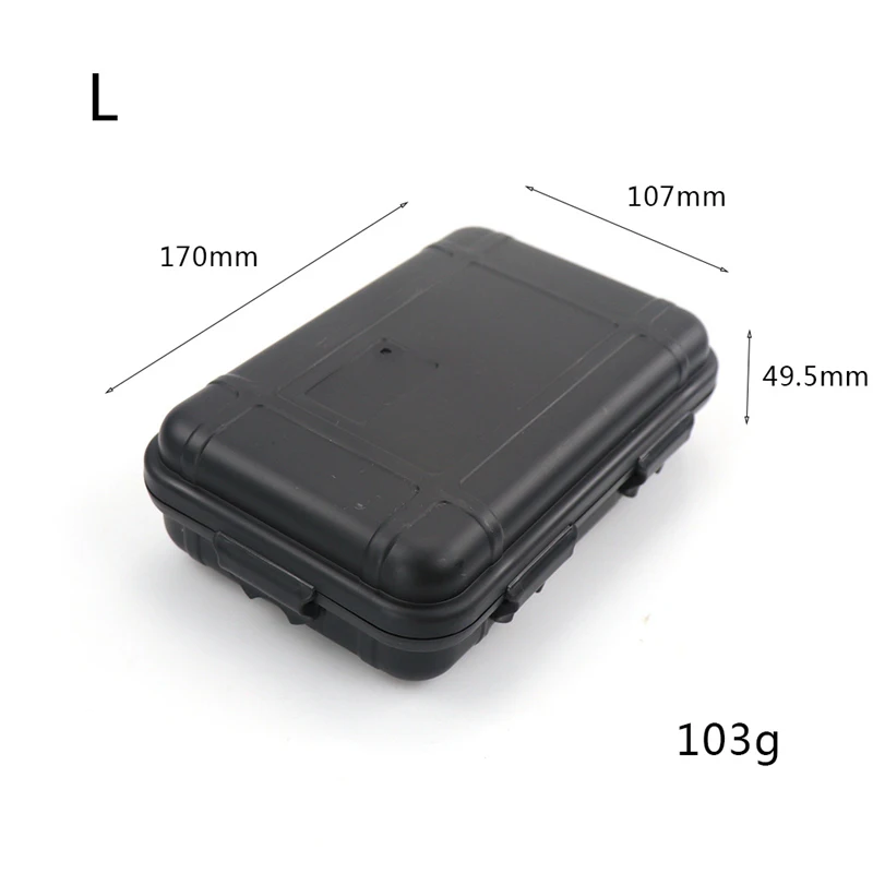 Caja Sellada impermeable portátil para exteriores, almacenamiento de munición ABS, contenedor de herramientas EDC, antipresión, a prueba de golpes - imagen 5