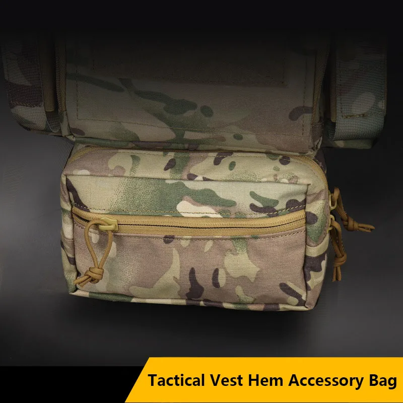 Bolsa táctica multifuncional de gran capacidad, bolsa de accesorios de dobladillo expandido, Material de nailon, diseño ligero