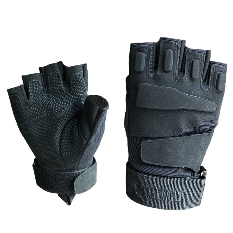 Guante militar táctico para aficionados al ejército, guante militar táctico para acampar, escalada en roca, Lucha, caza, senderismo, bicicleta de acción, motocicleta, medio dedo - imagen 5