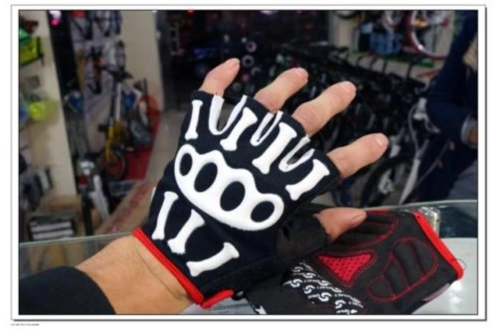 Guantes de GEL antideslizantes para deportes al aire libre, de silicona, esqueleto de medio cráneo, novedad - imagen 2