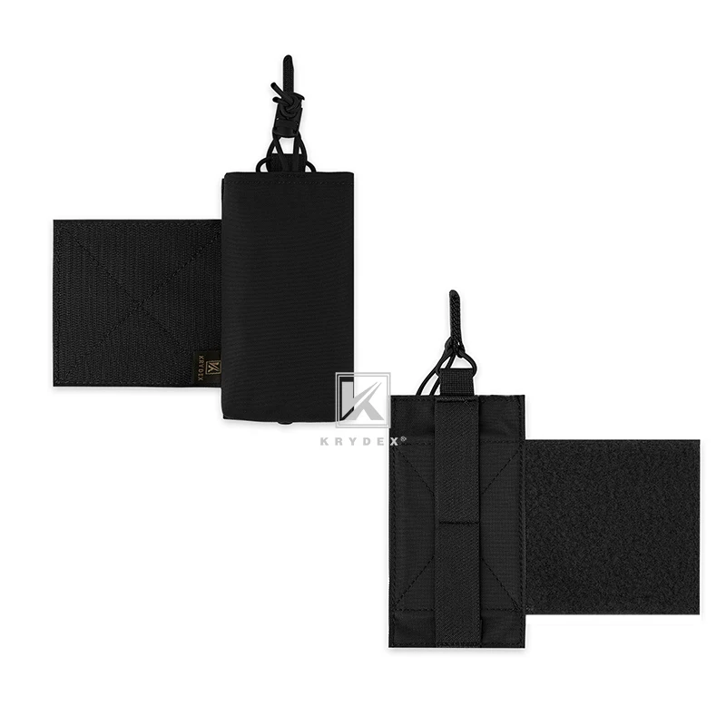 KRYDEX chaleco expansor de chasis bolsa de almacenamiento para Radio táctica, MK3, MK4, Micro Fight, placa de aparejo de pecho, bolsa de revista de Radio, negro - imagen 2