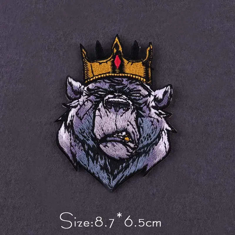 Parches Punk Hippie para ropa, bordado de animales, rayas para chaqueta, insignias, apliques Diy - imagen 4