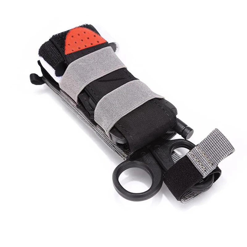 IFAK-torniquete táctico de primeros auxilios, conjunto de tijeras médicas con bolsa de cinturón Molle, correa de torniquete de emergencia EMT portátil para exteriores - imagen 2