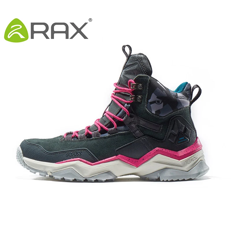 Rax zapatos de senderismo impermeables de piel de vaca, botas de caza al aire libre para hombre, zapatos de Trekking de montaña, botas tácticas deportivas para mujer, zapatos para caminar - imagen 5