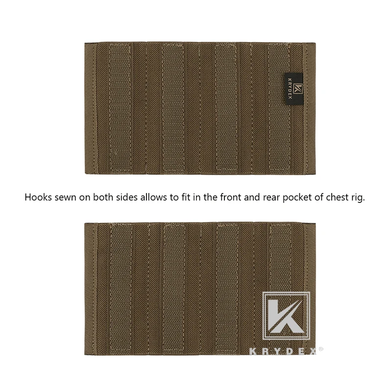 KRYDEX-bolsa de inserción táctica cuádruple Mag, 8,25 "x 4", estilo Spiritus, Coyote, marrón, elástico, soporte de revista de inserción incorporado para MP7 - imagen 4