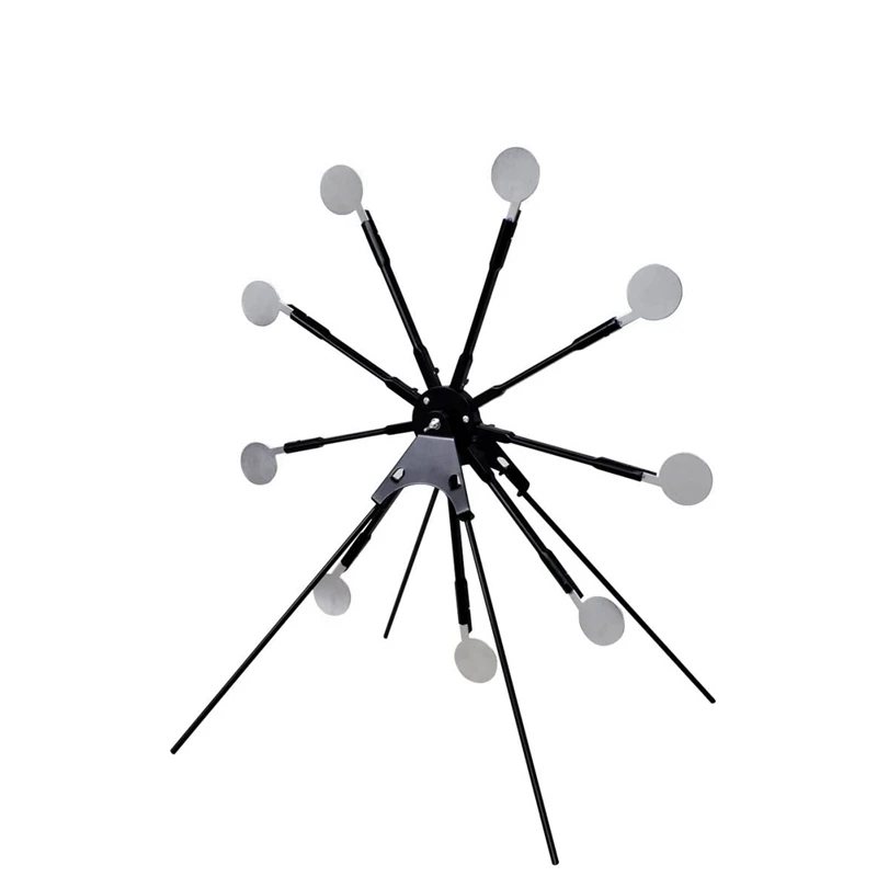 Objetivo de disparo giratorio de 9 placas, reinicio automático, acero inoxidable, Rifle de aire, pistolas Aairsoft, práctica - imagen 2