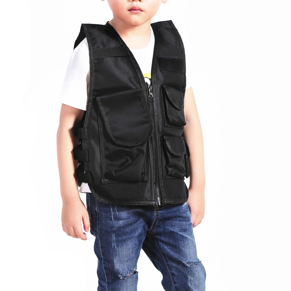 Traje Ghillie de bosque para niños y niñas, chaleco de francotirador de camuflaje, ropa de caza, uniforme táctico, ropa de combate de jungla - imagen 4