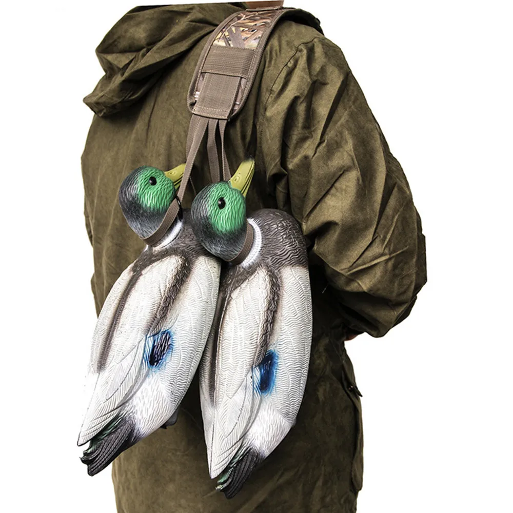 Señuelo de camuflaje biónico para exteriores, correa de juego Hop, duradera, acolchada, 600D, Oxford, bolsa de juego de pato de caza, correa de 8 anillos - imagen 5