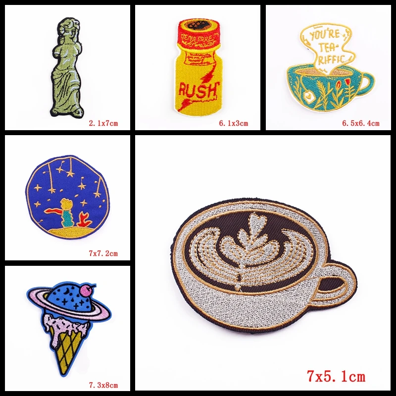 Parche bordado Punk con letras, parches termoadhesivos para planchar en la ropa, pegatinas de costura de Calavera, 10 unids/lote - imagen 2