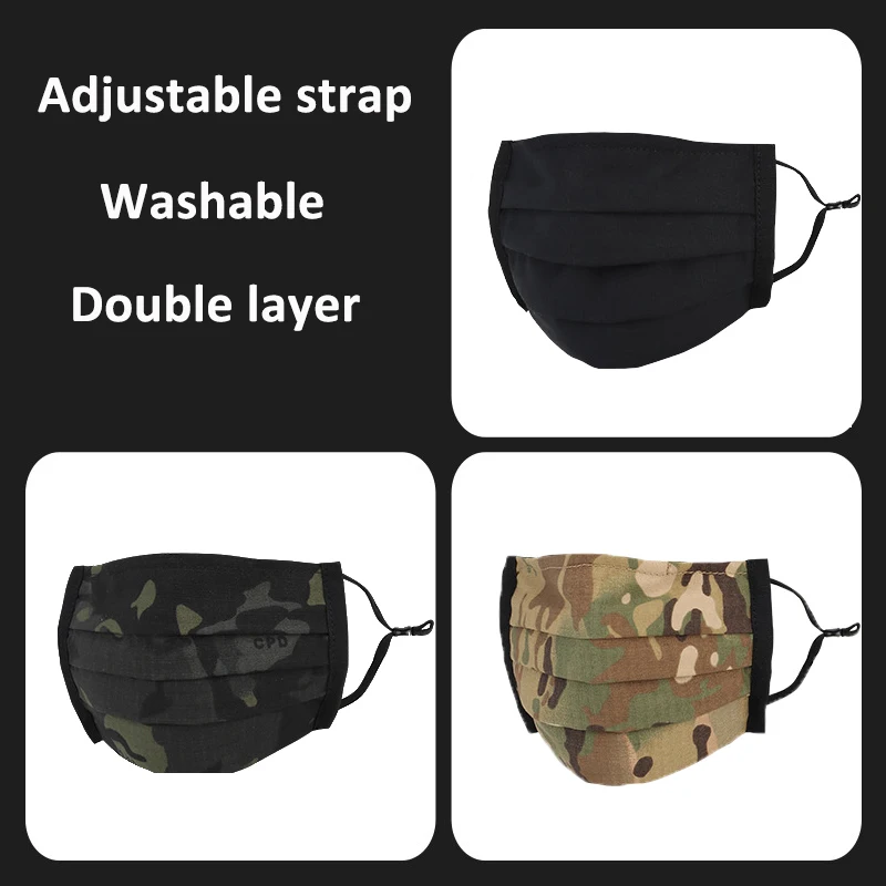 Mascarilla de media cara, equipo de protección táctica, camuflaje, Multicam, antipolvo, entrenamiento, ciclismo - imagen 5