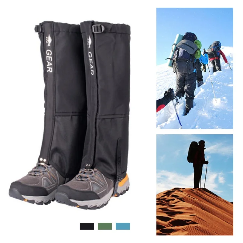 Polainas de esquí al aire libre, Camping, senderismo, escalada, impermeables, a prueba de viento, botas de nieve del desierto, cubiertas de zapatos - imagen 2