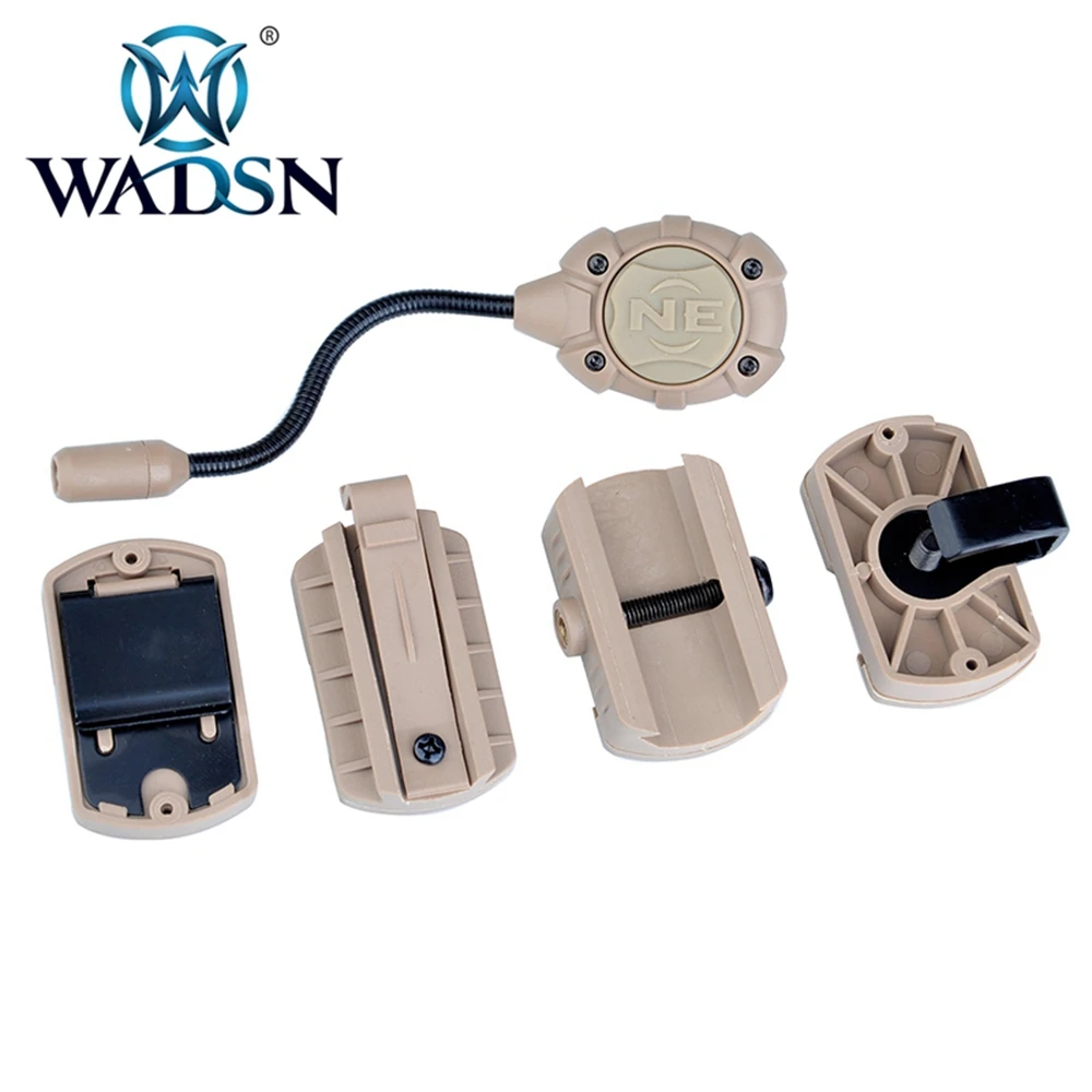 WADSN luz para casco táctico, lámpara de iluminación para exteriores, iluminación para casco de seguridad, luz para caza, caza, Suzuki Tec, PLS1 - imagen 4