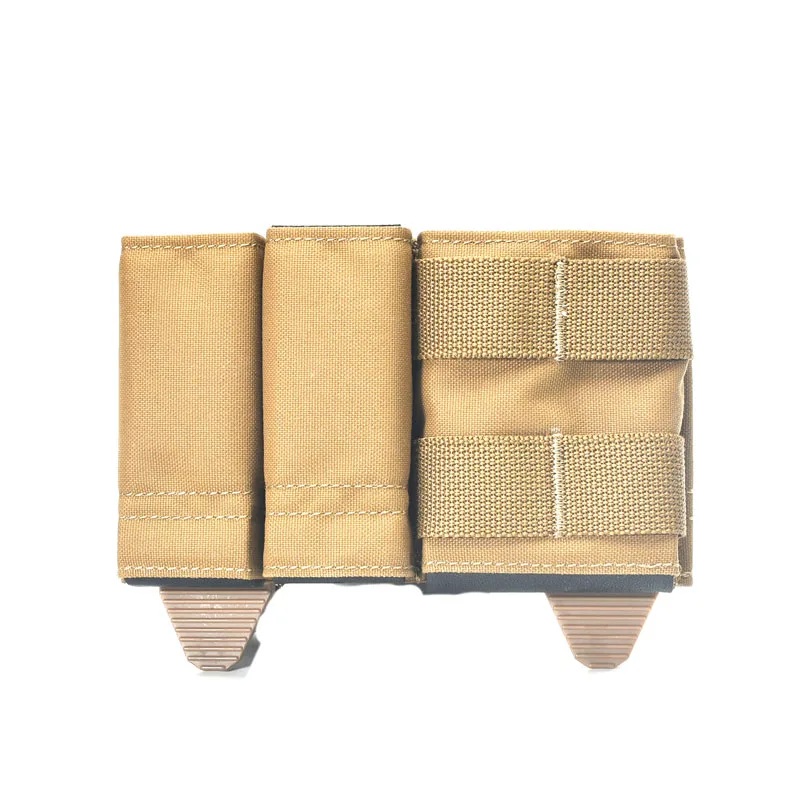 Chaleco táctico de 9mm + 9mm + 5,56, bolsa Triple para revistas, sistema 5,56, Clip para munición, bolsillo de soporte - imagen 3