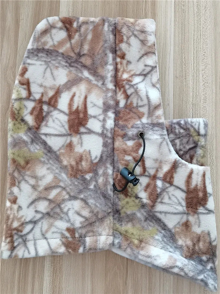 Gorro térmico de camuflaje biónico para caza y pesca, mascarilla facial cálida con cuello de lana, a prueba de viento, para motocicleta y bicicleta, invierno - imagen 5