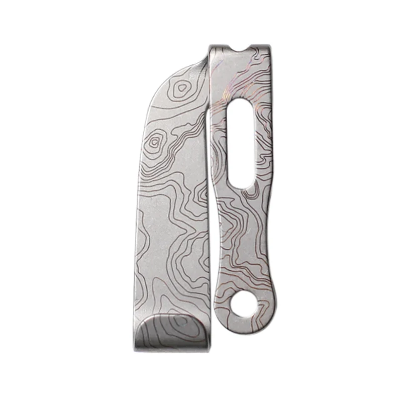 Abrazadera de protección de grano de Color, aleación de titanio, abrazadera de cuero, accesorios de tornillo, placa K, funda de cuchillo, abrazadera de cintura - imagen 5