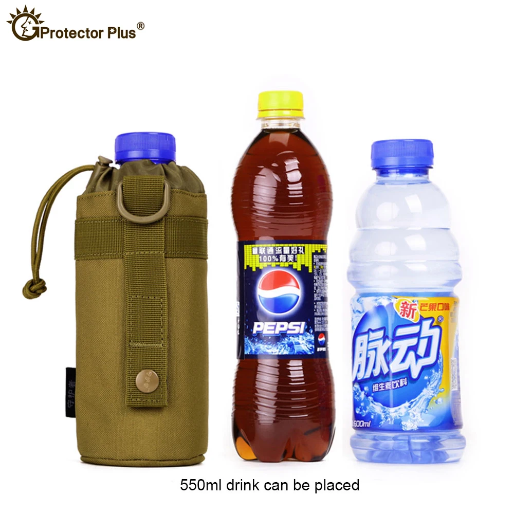 MOLLE System-botella de agua individual para hombre, bolsa de agua táctica de viaje para senderismo y Trekking, resistente al agua, para escalada, Ejército - imagen 5