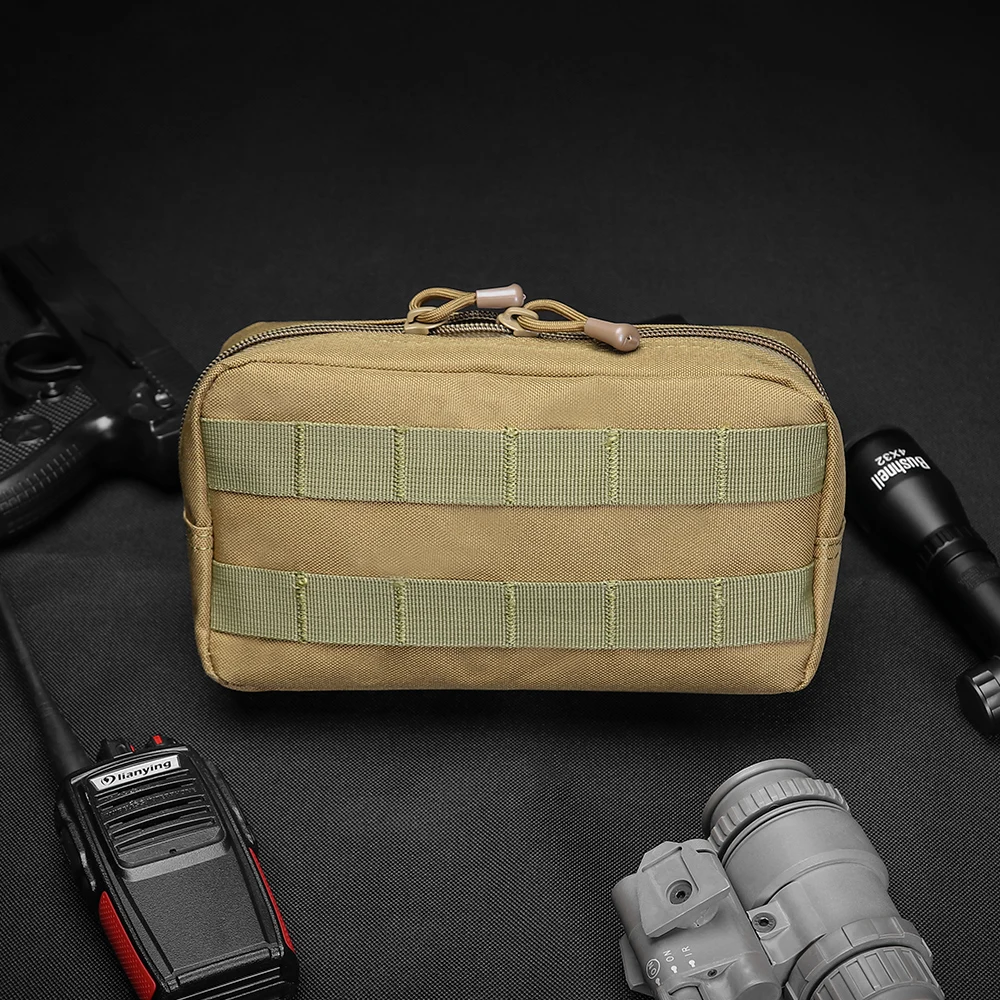 Bolsa de almacenamiento de sistema táctico Molle para acampar, accesorios de caza, herramienta EDC militar, bolsa de cintura, bolsa de ejército al aire libre, funda Molle Multicam - imagen 5