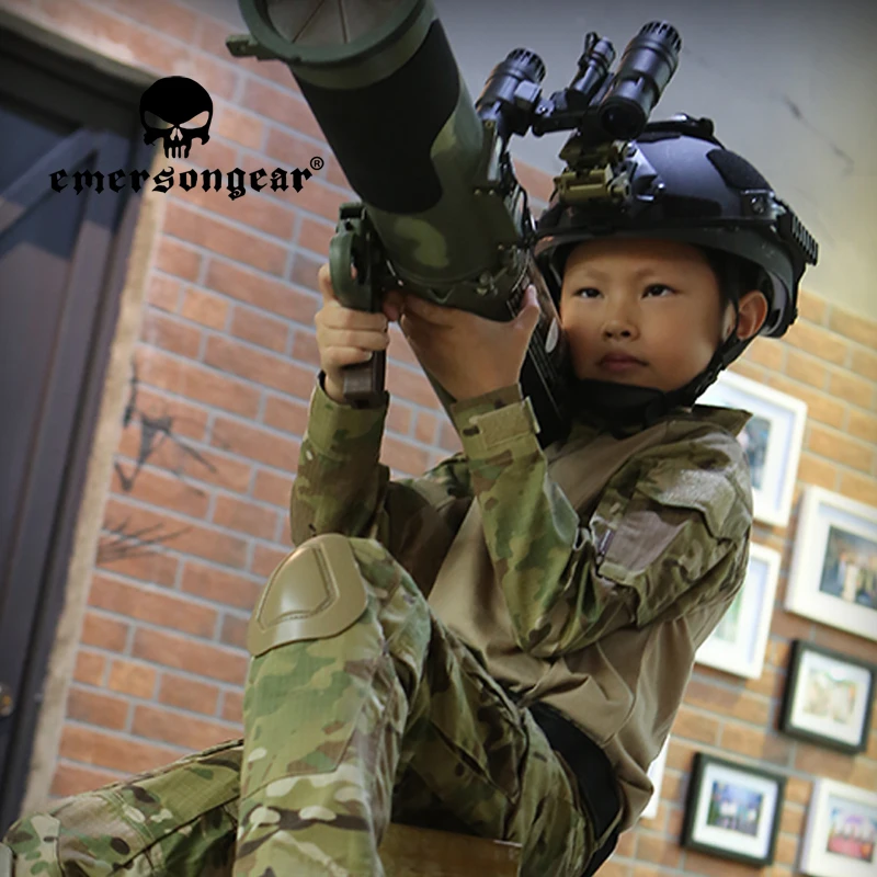 EMERSONGEAR-funda táctica para casco para niño, equipo protector para la cabeza, gorros para niño, Airsoft, caza, ciclismo al aire libre, deportes extremos ABS - imagen 5