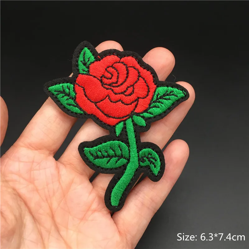 Parches de guitarra Shark Cherry Bandge para ropa, apliques a rayas, insignia, pegatina decorativa para ropa, parche bordado para planchar - imagen 5