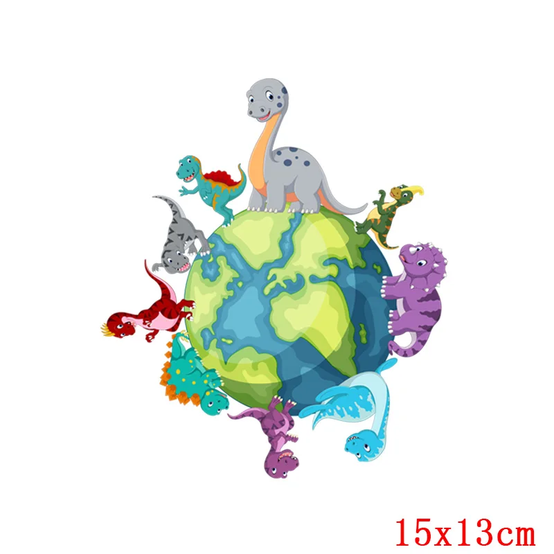 Pegatinas divertidas de dinosaurio para planchar, parches de transferencia térmica para ropa - imagen 5