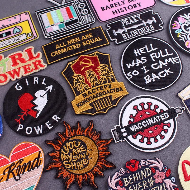 Parche bordado con eslogan para planchar, pegatinas para ropa, parches con letras en la ropa, apliques de rayas eléctricas para niñas, bricolaje - imagen 2