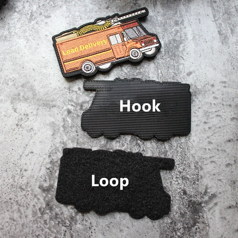 Parches bordados de maquinaria pesada para vehículos de transporte armado, insignia táctica de pistola, pegatinas para ropa, bricolaje, entrega de plomo - imagen 5