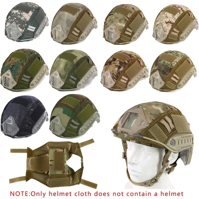 Cubierta de casco rápido de combate militar táctico, tela de casco de caza Airsoft, cubierta de casco deportivo CS Wargame para tipo Ops-Core PJ BJ MH - imagen 5