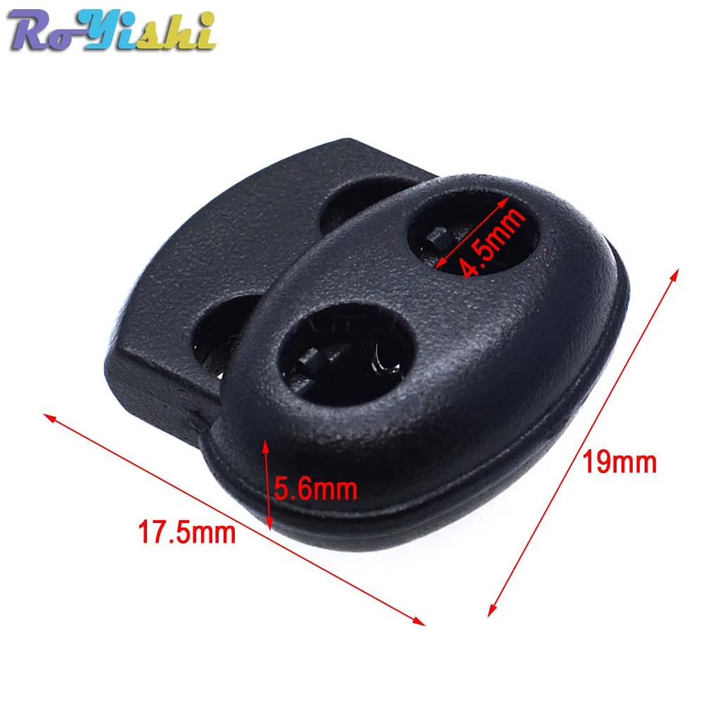 10 unids/pack bloqueo de cable tapón de Clip de palanca plástico negro para bolsas/ropa - imagen 5