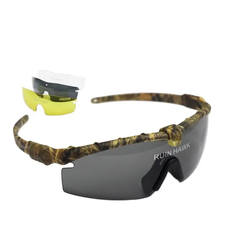 Gafas deportivas polarizadas para hombre, gafas de sol para ciclismo al aire libre, pesca, gafas militares tácticas para tiro, gafas de caza al aire, 4 lentes - imagen 2