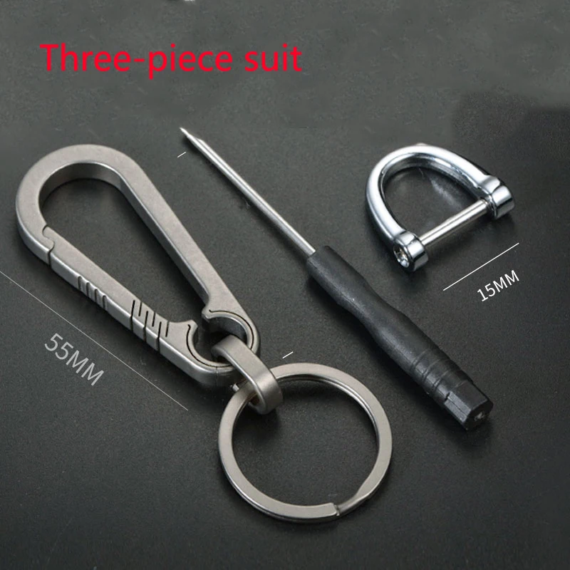 LLavero de coche de aleación de titanio para hombre, llavero colgante de cintura, personalidad, simplicidad creativa - imagen 5