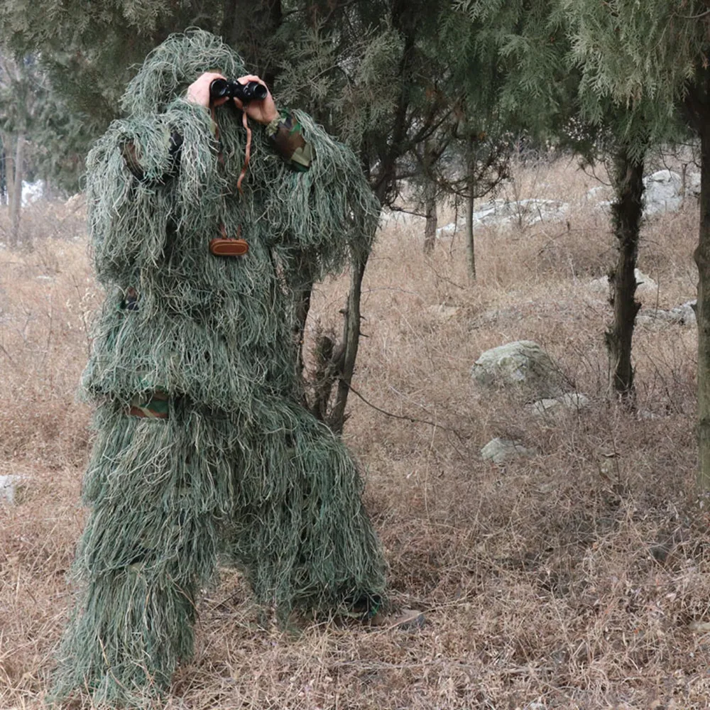 CS Games Traje Ghillie de caza de camuflaje, traje de combate táctico con capucha, Rifle de la selva, chaqueta de camuflaje envolvente, pantalones, niño, nuevo - imagen 5