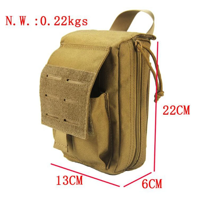 Bolsa médica Molle táctica de nailon, bolsa militar de primeros auxilios, EMT, utilidad, Rip-Away Ifak para el hogar y actividades al aire libre - imagen 3