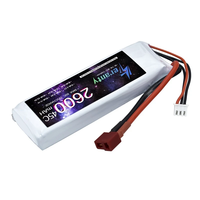 Batería Lipo Original de 7,4 V y 2600mAh con enchufe en T para Wltoys 1/14 144001   Batería Lipo para barco y coche RC para Wltoys 144001   coche - imagen 5