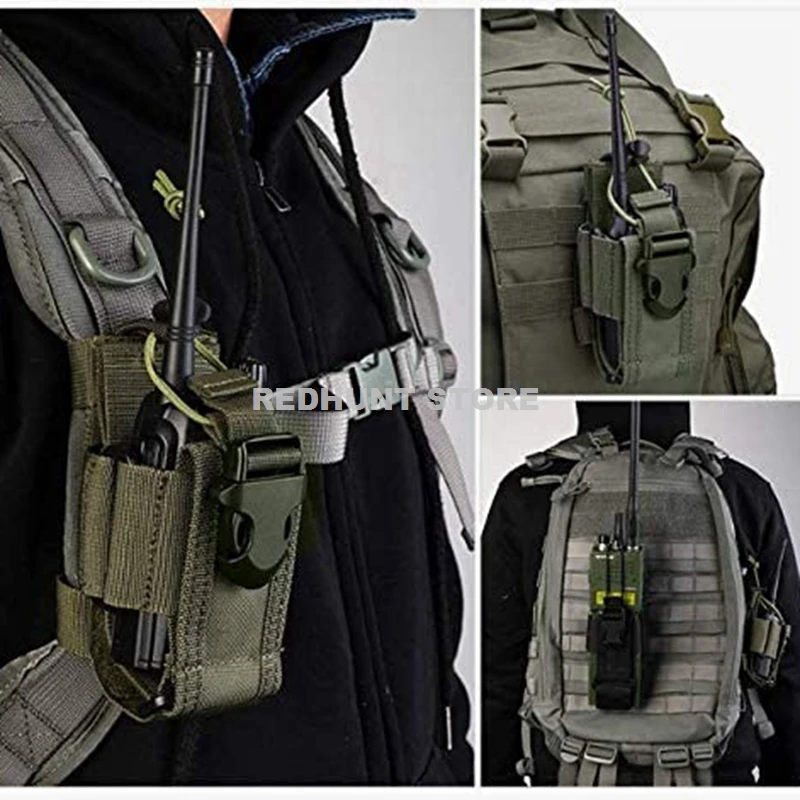 Funda radio táctica MOLLE – Ajustable nailon táctico - imagen 3