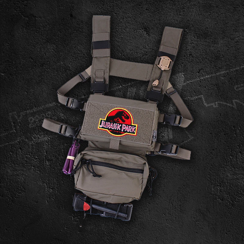 Parche bordado Jurassk Park, insignias tácticas de la era de los dinosaurios para ropa, mochila, chaqueta de Velcro, pegatinas DIY, aplicaciones - imagen 5