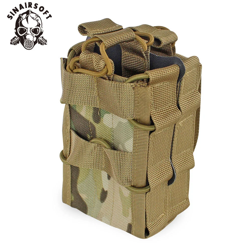 Bolsa para revistas con sistema Molle, bolsa de almacenamiento de doble capa de nailon 1000D, Airsoft táctico AK AR M4 AR15, Rifle, pistola Mag, funda transportadora - imagen 2