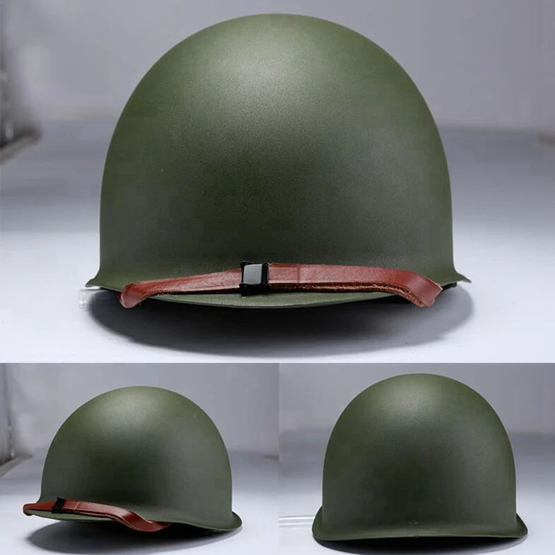 WW2 US M1 casco de acero réplica táctica militar Airsoft deportes al aire libre Cosplay Paintball casco seguro accesorio de protección