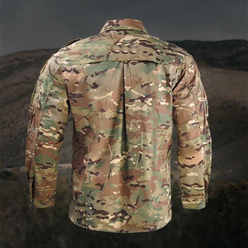 Uniformes tácticos de camuflaje de entrenamiento al aire libre para hombres, ropa de combate militar de campo CS, conjuntos de camisa y pantalones con múltiples bolsillos - imagen 4