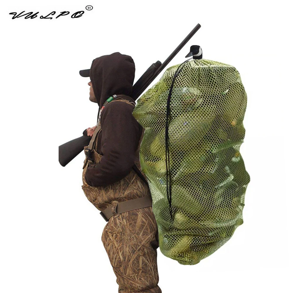 VULPO-Bolsa de señuelos de pavo, malla con correas de hombro, Red de caza de aves, 100cm x 75cm, pato, Ganso, mochila de caza - imagen 2