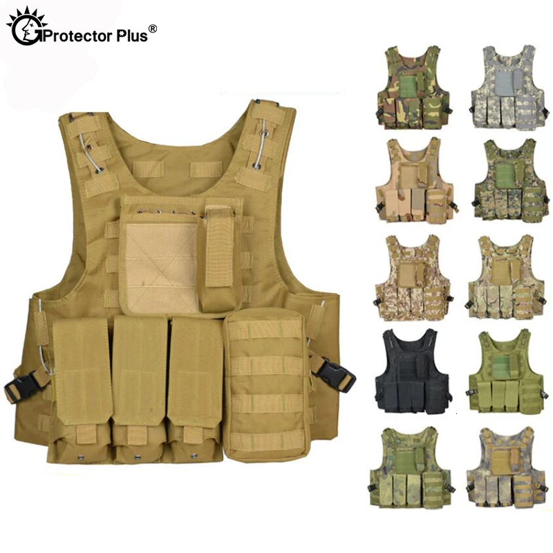 Chaleco táctico anfibio de batalla Molle, chaleco de supervivencia de campo, portador de placa, chalecos de protección de caza, Camuflaje - imagen 2