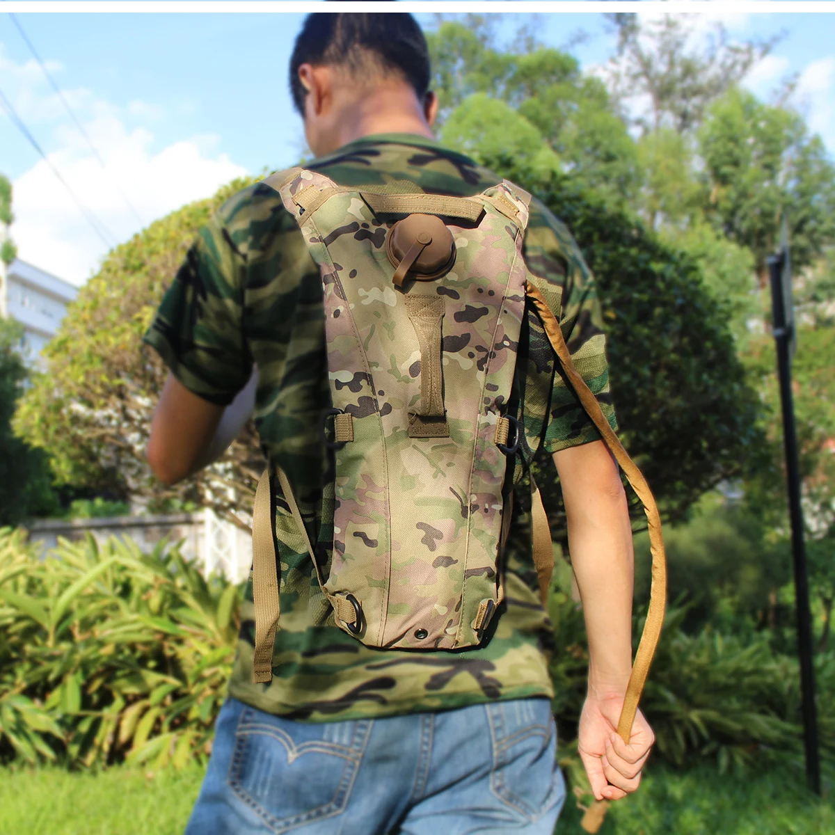 Bolsa de agua táctica de 3L, mochila de gran capacidad para montañismo, desierto y exteriores - imagen 3