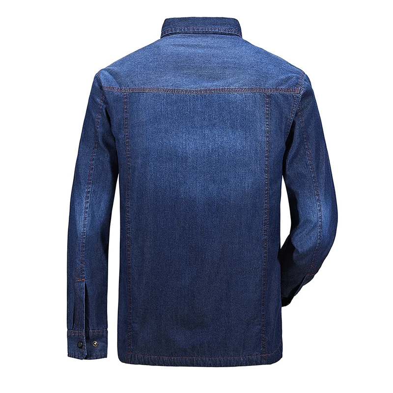 Camisa vaquera de talla grande para hombre, anticorte y resistente a puñaladas, tácticas militares de autodefensa, ropa de seguridad Invisible para policía SWAT FBI - imagen 3