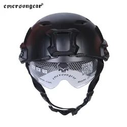 Emersongear casco táctico con gafas protectoras airsoft caza
