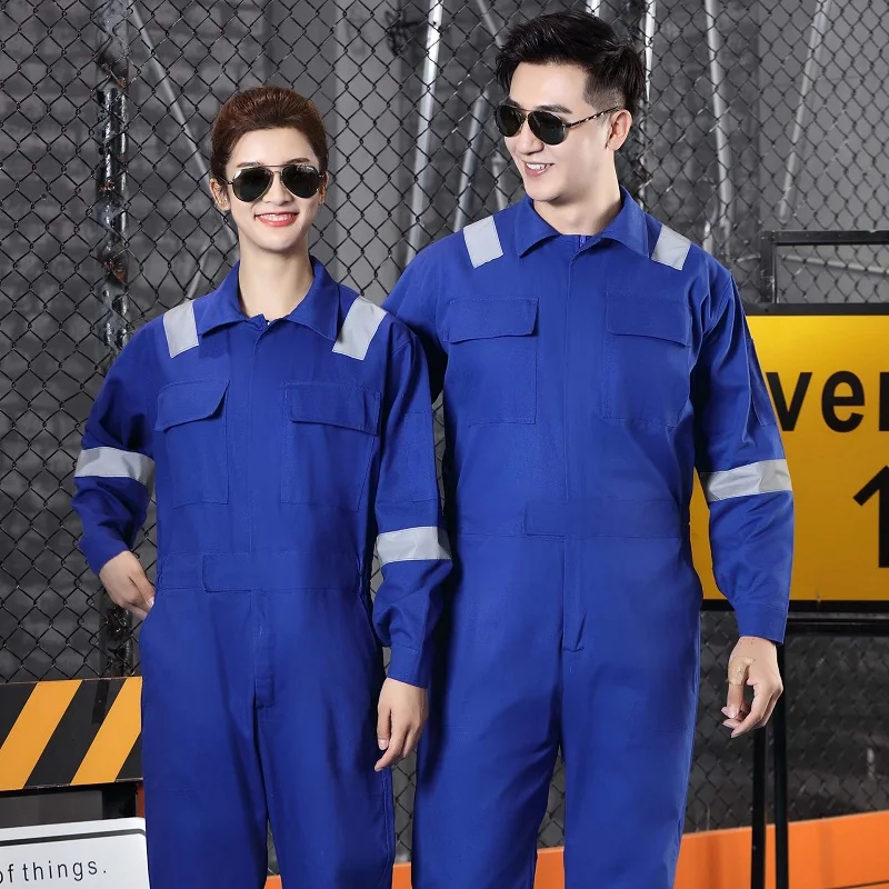 Mono grueso de algodón 100%, ropa de trabajo, traje de soldadura, monos de reparación de automóviles de seguridad eléctricos duraderos de fábrica, uniformes de minero de marinero - imagen 3