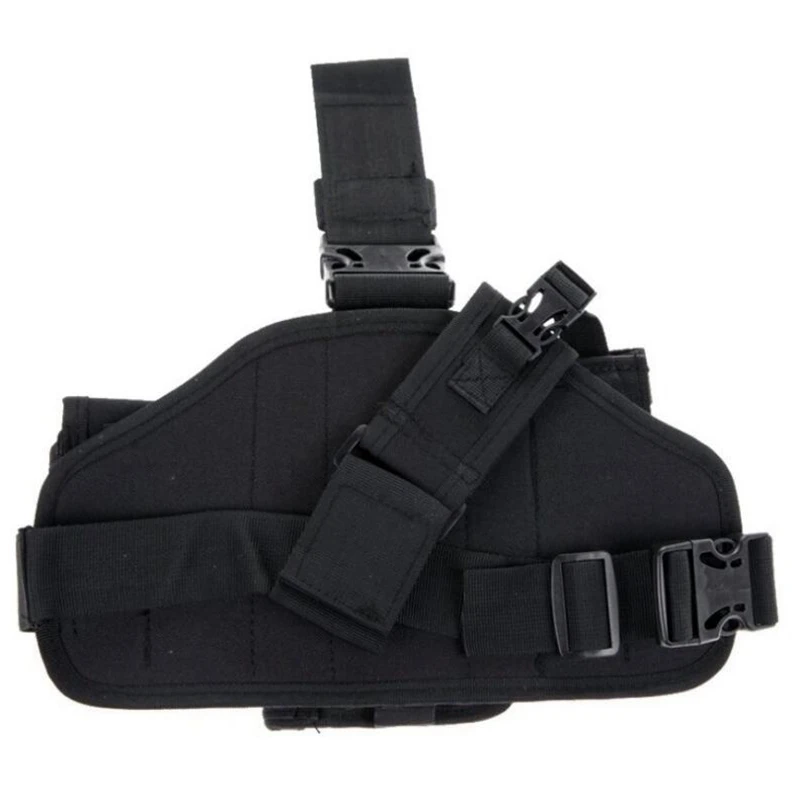 Funda táctica para pistola de pierna caída para GL 17 19 Beretta M9, plataforma de funda para pistola de muslo con bolsas Molle, funda Universal - imagen 5