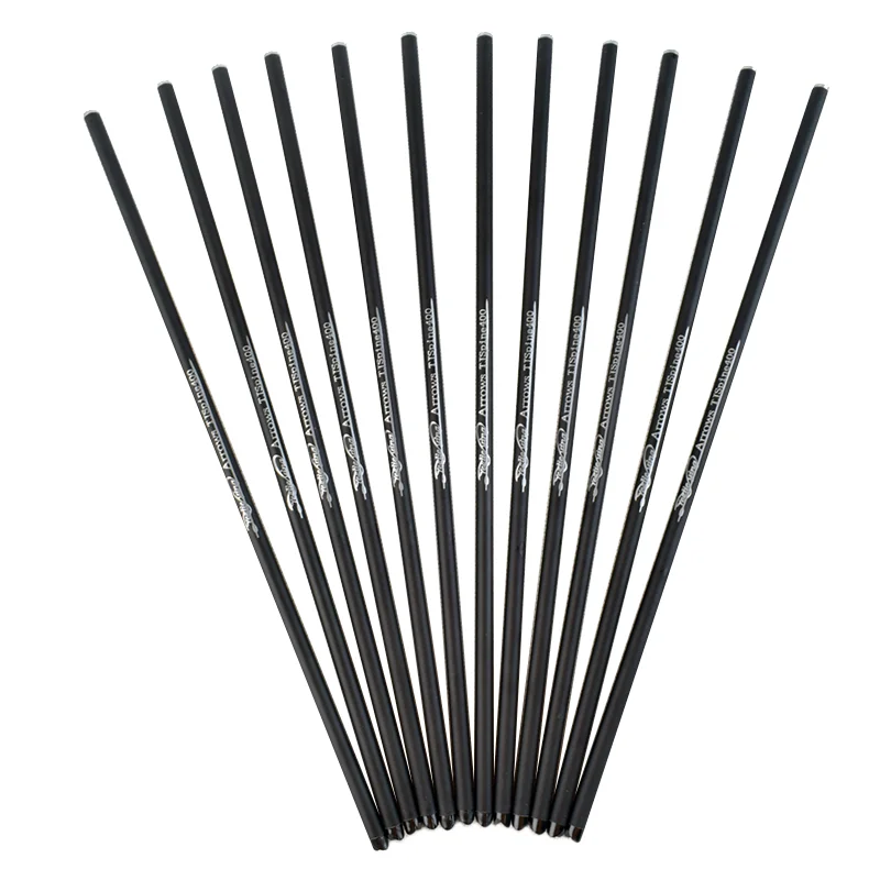 12 Uds caza tiro con arco flechas ballesta carbono flecha eje 16/20 pulgadas columna vertebral 400 para ballesta tiro con arco - imagen 3
